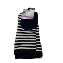 Load image into Gallery viewer, unisex Bonds, navy stripe cotton blend crawler leggings, NEW, size 0-1,  