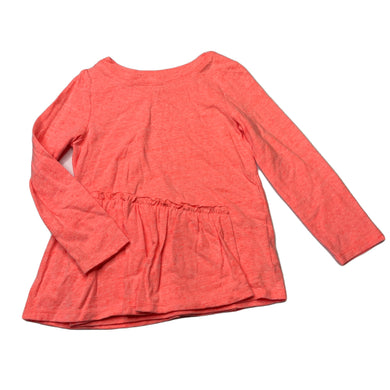 Girls Cat & Jack, orange marle long sleeve top, EUC, size 3,  