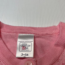 Load image into Gallery viewer, Girls Charlie &amp; Me, lightweight knit cardigan, EUC, size 00,  