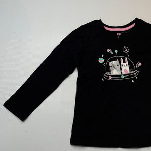 Girls Target, black cotton long sleeve top, EUC, size 3,  