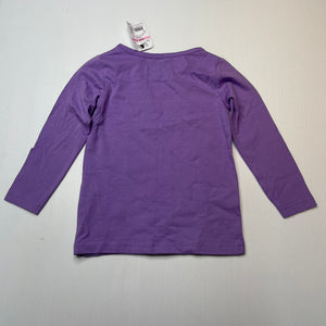 Girls H&T, purple stretchy long sleeve top, NEW, size 3,  