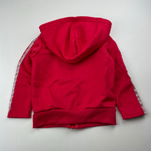 Load image into Gallery viewer, Girls Mango, red fleece lined zip hoodie sweater, FUC, size 2,  