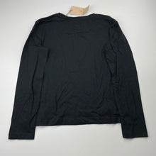 Load image into Gallery viewer, Girls Favourites, black organic cotton long sleeve top, NEW, size 12,  