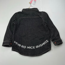 Load image into Gallery viewer, Boys T&amp;G, dark denim long sleeve shirt, NEW, size 3,  