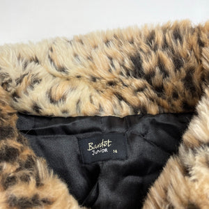Girls Bardot Junior, lined faux fur jacket / coat, GUC, size 14,  