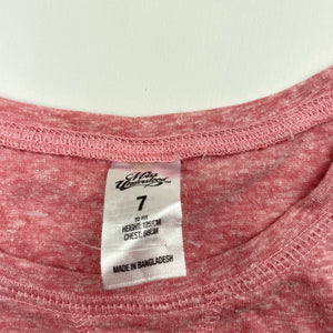 Girls Miss Understood, pink marle long sleeve t-shirt / top, GUC, size 7,  