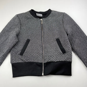 Girls Elite Action Sports, black & silver lightweight zip up jacket, GUC, size 10,  