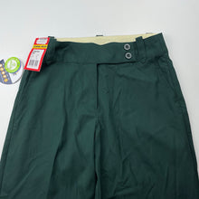 Load image into Gallery viewer, Girls STUBBIES, green school bootleg pants, Inside leg: 69.5cm, W: 32.5cm across, NEW, size 12,  