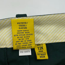 Load image into Gallery viewer, Girls STUBBIES, green school bootleg pants, Inside leg: 69.5cm, W: 32.5cm across, NEW, size 12,  