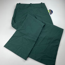 Load image into Gallery viewer, Girls STUBBIES, green school bootleg pants, Inside leg: 69.5cm, W: 32.5cm across, NEW, size 12,  