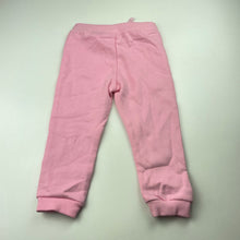 Load image into Gallery viewer, Girls Target, pink fleece lined track pants, elasticated, Inside leg: 32cm, NEW, size 2,  