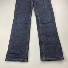 Load image into Gallery viewer, unisex DC Shoe Co, dark stretch denim jeans, adjustable, inside leg: 55.5cm, FUC, size 7,  