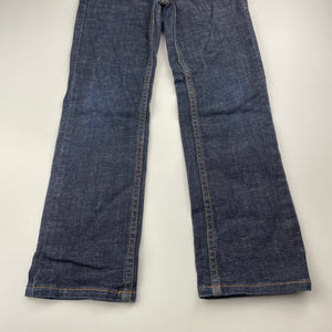unisex DC Shoe Co, dark stretch denim jeans, adjustable, inside leg: 55.5cm, FUC, size 7,  