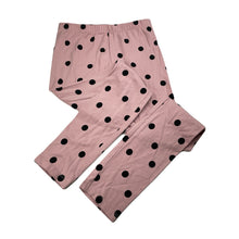 Load image into Gallery viewer, Girls H&amp;M, pink &amp; black spot leggings, Inside leg: 57cm, EUC, size 9,  