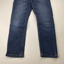 Load image into Gallery viewer, Boys Zara, dark stretch denim jeans, adjustable, Inside leg: 48cm, FUC, size 7,  