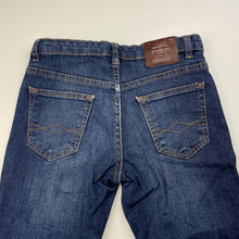 Load image into Gallery viewer, Boys Zara, dark stretch denim jeans, adjustable, Inside leg: 48cm, FUC, size 7,  