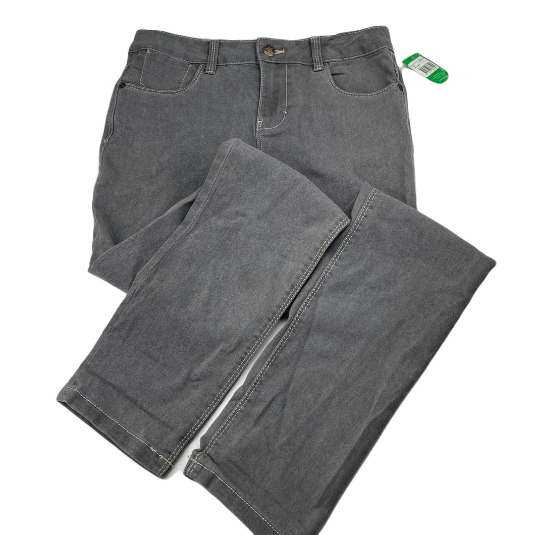Girls Emerson, grey stretch denim pants, adjustable, Inside leg: 71.5cm, NEW, size 14,  