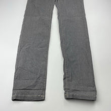 Load image into Gallery viewer, Girls Emerson, grey stretch denim pants, adjustable, Inside leg: 71.5cm, NEW, size 14,  