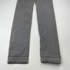 Girls Emerson, grey stretch denim pants, adjustable, Inside leg: 71.5cm, NEW, size 14,  