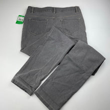 Load image into Gallery viewer, Girls Emerson, grey stretch denim pants, adjustable, Inside leg: 71.5cm, NEW, size 14,  