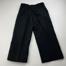 Load image into Gallery viewer, Boys black, formal / suit pants, elasticated, Inside leg: 33.5cm, EUC, size 3,  