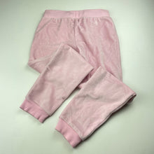 Load image into Gallery viewer, Girls Tutus &amp; Tambourines, pink velour track pants, unicorns, Inside leg: 53cm, EUC, size 7,  