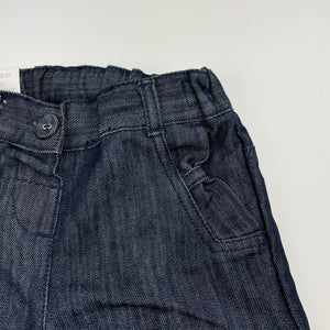 Girls Next, lightweight dark denim pants, adjustable, Inside leg: 31cm, NEW, size 2,  