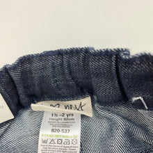 Load image into Gallery viewer, Girls Next, lightweight dark denim pants, adjustable, Inside leg: 31cm, NEW, size 2,  