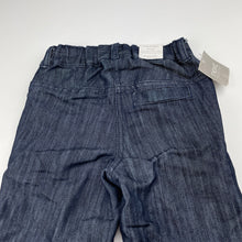 Load image into Gallery viewer, Girls Next, lightweight dark denim pants, adjustable, Inside leg: 31cm, NEW, size 2,  
