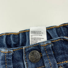 Load image into Gallery viewer, Boys H&amp;T, blue stretch denim jeans, adjustable, Inside leg: 29cm, GUC, size 1,  