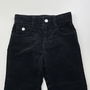 Girls Uniqlo, black stretch corduroy pants, adjustable, Inside leg: 39cm, EUC, size 3,  