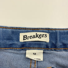 Load image into Gallery viewer, Girls Breakers, distressed stretch denim jeans, adjustable, Inside leg: 66.5cm, NEW, size 12,  