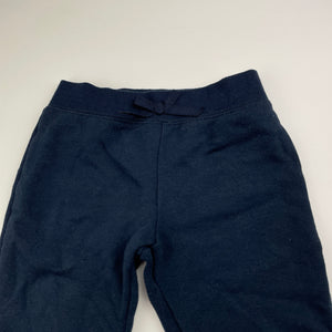 Girls Kids & Co, navy fleece lined track pants, Inside leg: 31.5cm, GUC, size 2,  