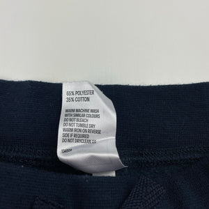 Girls Kids & Co, navy fleece lined track pants, Inside leg: 31.5cm, GUC, size 2,  