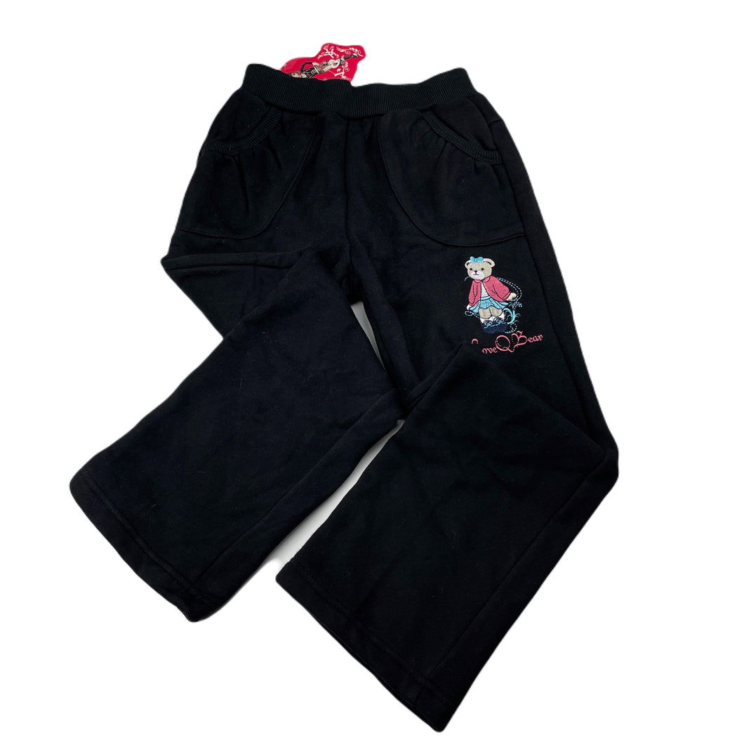 Girls Love Q Bear, embroidered fleece lined track pants, Inside leg: 47cm, NEW, size 6,  
