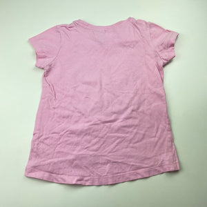 Girls Shopkins, pink cotton t-shirt / top, FUC, size 5,  