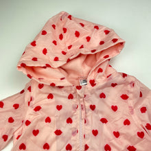 Load image into Gallery viewer, Girls Kids &amp; Co, fleece lined lightweight spray jacket, light marks lower front, FUC, size 2,  
