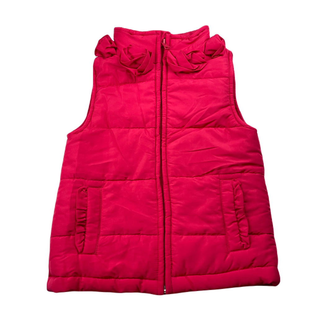 Girls Cotton On, floral trim puffer vest / jacket, EUC, size 4,  