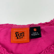 Load image into Gallery viewer, Girls Fun Spirit, pink cotton long sleeve top, GUC, size 6,  