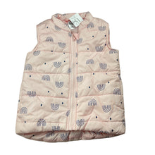 Load image into Gallery viewer, Girls Kids &amp; Co, puffer vest / sleeveless jacket, rainbows, NEW, size 4,  