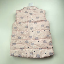 Load image into Gallery viewer, Girls Kids &amp; Co, puffer vest / sleeveless jacket, rainbows, NEW, size 4,  