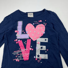Load image into Gallery viewer, Girls Emerson, navy cotton long sleeve top, GUC, size 6,  