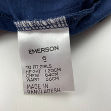 Load image into Gallery viewer, Girls Emerson, navy cotton long sleeve top, GUC, size 6,  