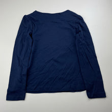 Load image into Gallery viewer, Girls Emerson, navy cotton long sleeve top, GUC, size 6,  