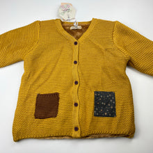 Load image into Gallery viewer, Girls Little Star, fleece lined knitted cardigan/sweater, armpit to armpit: 34cm, shoulder to cuff: 34cm, NEW, size 4-5,  