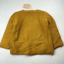 Load image into Gallery viewer, Girls Little Star, fleece lined knitted cardigan/sweater, armpit to armpit: 34cm, shoulder to cuff: 34cm, NEW, size 4-5,  