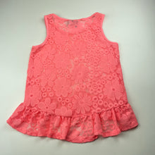 Load image into Gallery viewer, Girls Mango, pink lace sleeveless top, EUC, size 12,  