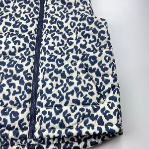 Girls Target, animal print puffer vest / sleeveless jacket, EUC, size 7,  