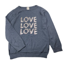Load image into Gallery viewer, Girls H&amp;T, blue knitted cotton sweater / jumper, EUC, size 7,  
