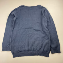 Load image into Gallery viewer, Girls H&amp;T, blue knitted cotton sweater / jumper, EUC, size 7,  